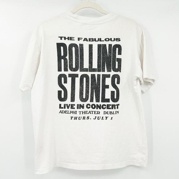 H&M Womens Oversized The Rolling Stones Graphic T Shirt Band‎ Tee Size XS White - Picture 6 of 6
